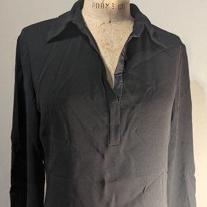 silky shirt with collar